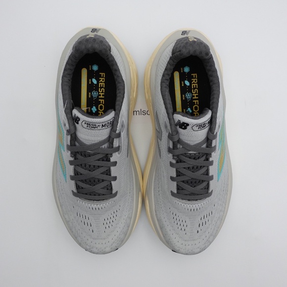 NEW WIDE 2E Men's New Balance Fresh Foam X More v5 Sneakers MMORLJ5 Grey - Picture 3 of 9